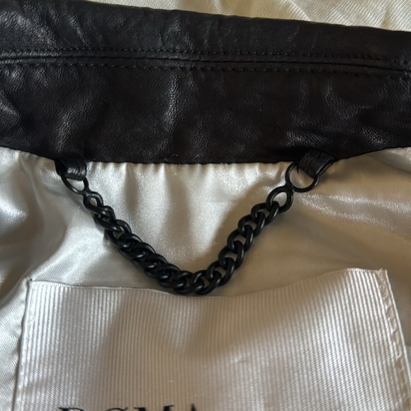 Doma lamb Leather biker Motorcycle Jacket Black Size S - Picture 9 of 9